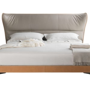 MAMY BLUE BED Letto, retro testata in pelle - Poltrona Frau