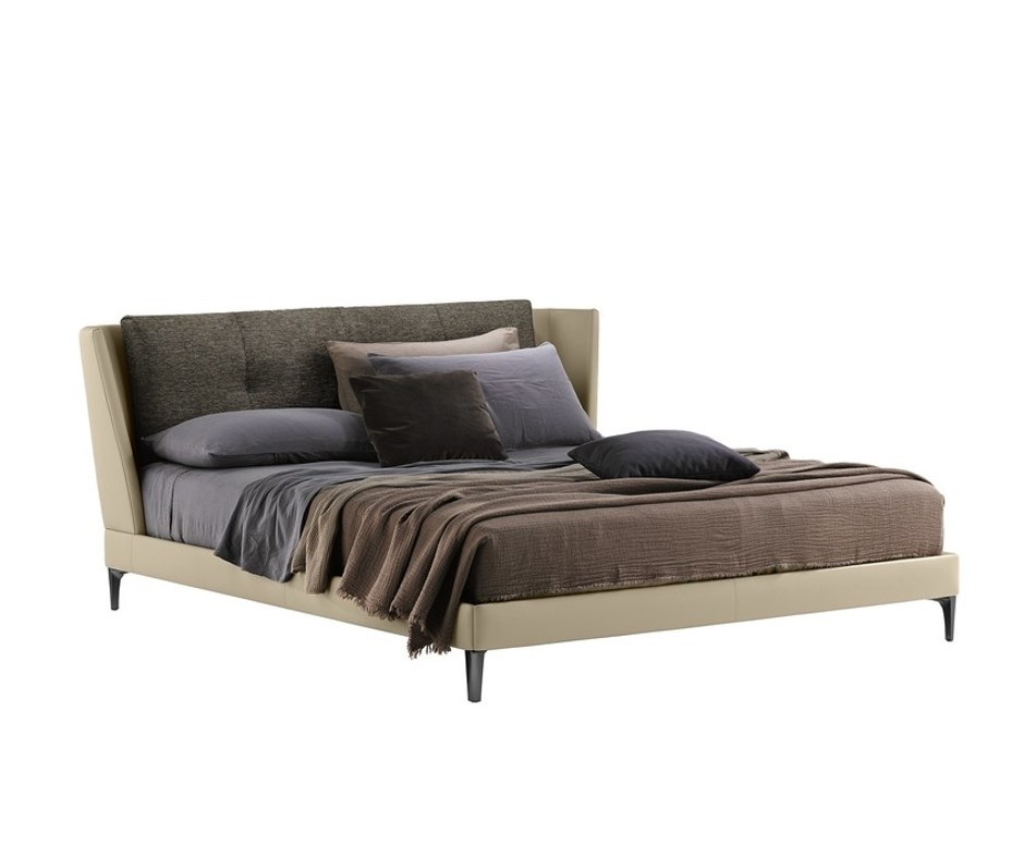 BRETAGNE BED Letto, retro testata in pelle - Poltrona Frau