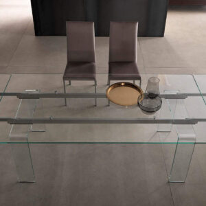 NEW PLANO Tavolo allungabile in cristallo - Riflessi