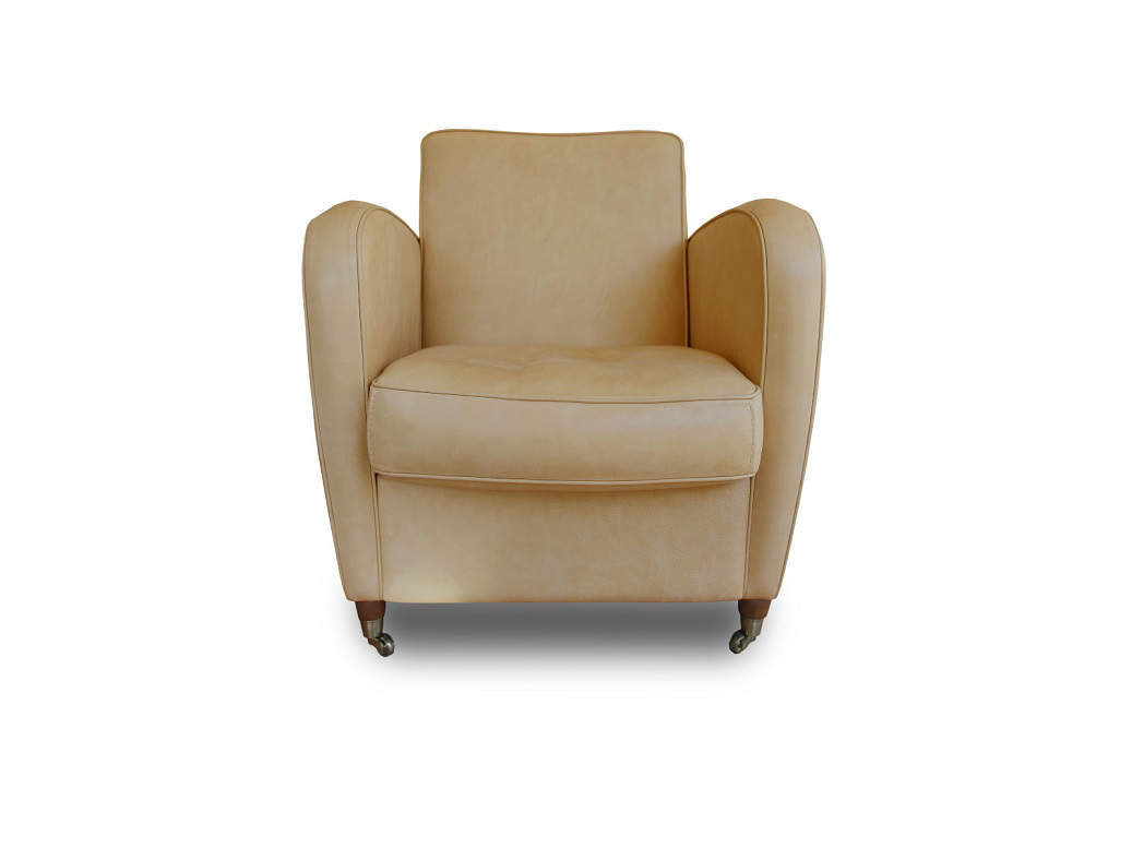CHARMINE  Poltrona - Pelle Old Shabby Chiaro - Baxter