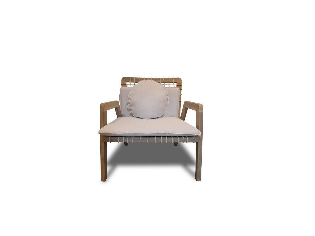 INOUT 861 Poltrona da Esterno - Teak / PVC Grigio - Gervasoni