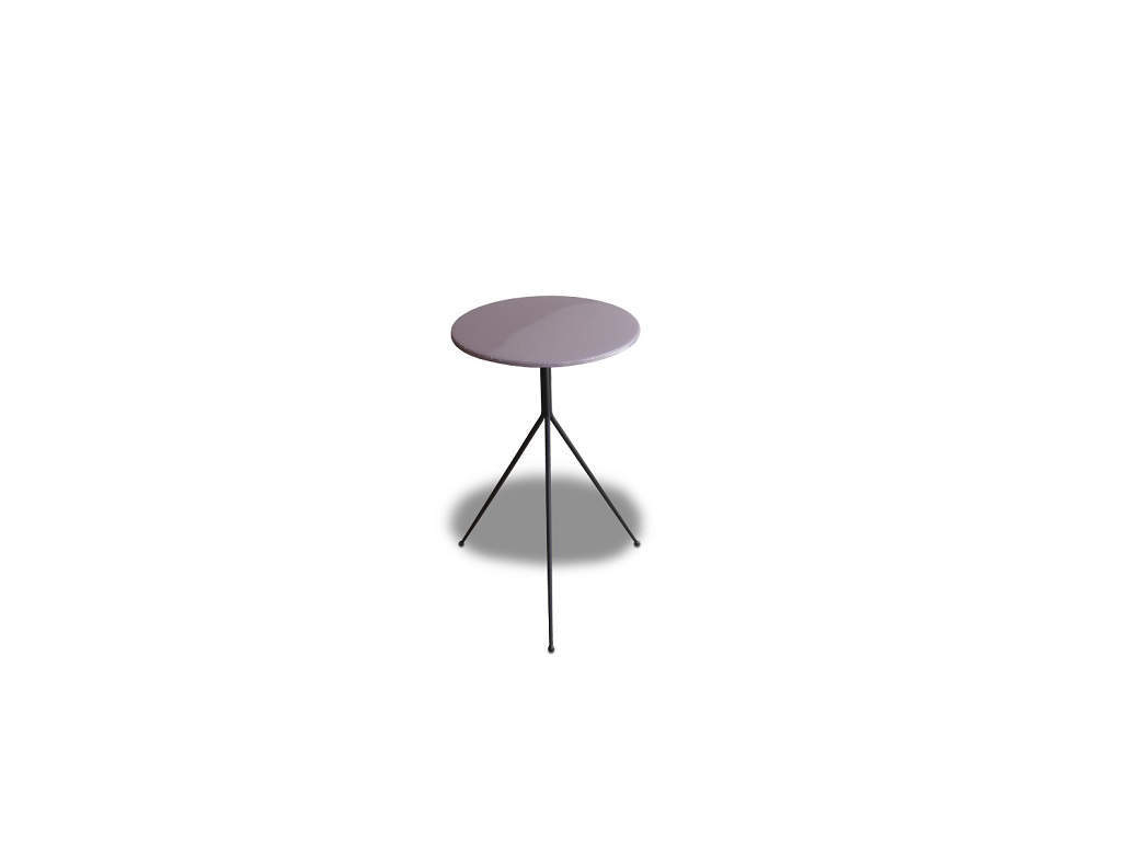 LIQUID Tavolino - Piano in Resina Lilla - Diametro 33 cm - Baxter