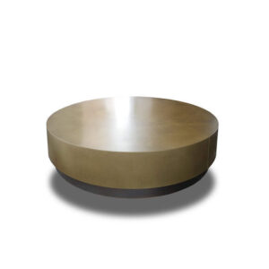 LOREN Tavolino - Top in Ottone Anticato - Diametro 108 cm - Baxter
