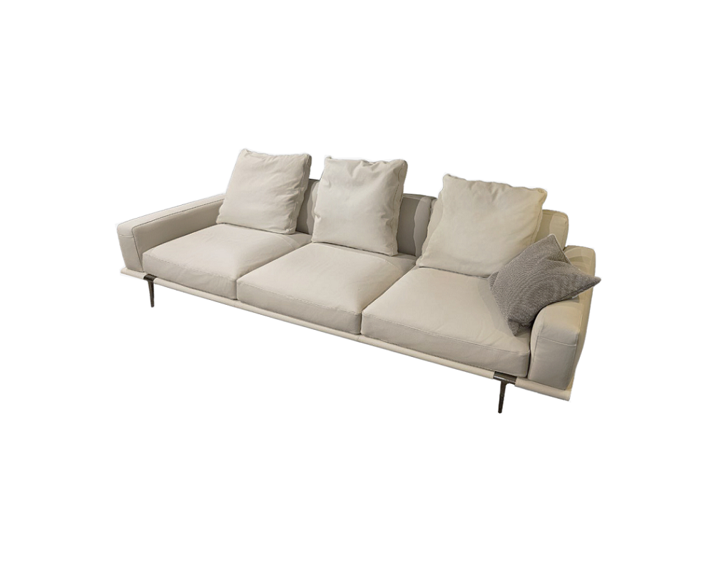 LET IT BE Divano 3 posti - Pelle SC 05 Stucco - Poltrona Frau